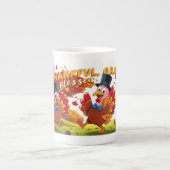 Dankbar Glückwunsch zum Erntedankfest Porzellantasse (Vorderseite)