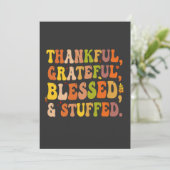 Dankbar Grateful gesegnet & getufft Funny Türkei Einladung (Stehend Vorderseite)
