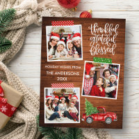 Dankbar Grateful gesegnet Wood Truck Tape Holiday