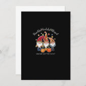 Dankbar Grateful gesegneter Erntedank Fall Gnomes Einladung (Vorne/Hinten)