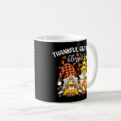 Dankbar Grateful gesegneter Erntedank Fall Gnomes Kaffeetasse (VorderseiteRechts)