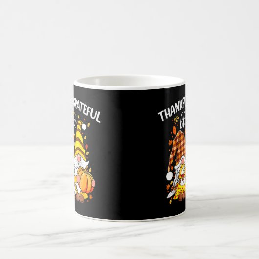 Dankbar Grateful gesegneter Erntedank Fall Gnomes Kaffeetasse (Mittel)