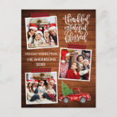 Dankbar Grateful gesegnetes Kariertes Kobold Postkarte (Vorderseite)