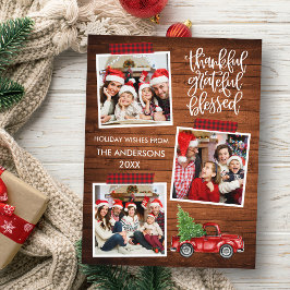 Dankbar Grateful gesegnetes Kariertes Kobold Postkarte