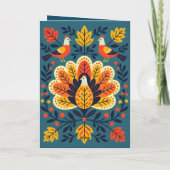 Dankbar Grateful Seligen Fall Folies und Truthähne Karte (Rückseite)