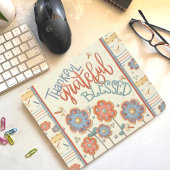 Dankbar Grateful Seligen Floral Dragonfly Spaß Mousepad