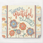 Dankbar Grateful Seligen Floral Dragonfly Spaß Mousepad (Vorne)