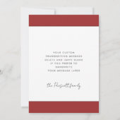 Dankbar Gratewert Seligen Erntedank Fotokarte Feiertagskarte (Rückseite)