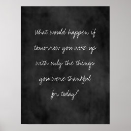 Dankbar heute Chalkboard Poster