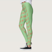 Dankbar in wiederholtem Textmuster Leggings (Links)