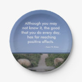 "Dankbar" Inspiration Zitate Papier Teller (Vorderseite)