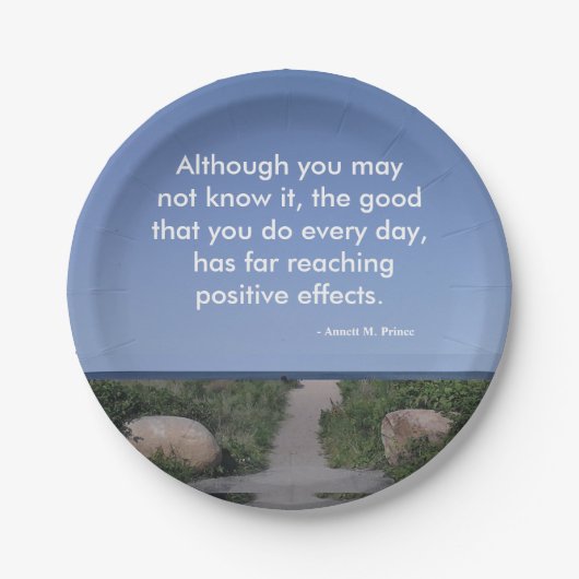 "Dankbar" Inspiration Zitate Papier Teller (Vorderseite)