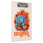 Dankbar Mama Türkei und Herbst Blätter Klemmbrett (Rechts)