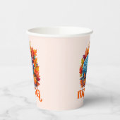 Dankbar Mama Türkei und Herbst Blätter Pappbecher (Links)