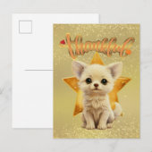 Dankbar, Mit Augen Welpe Postkarte (Vorne/Hinten)