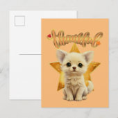 Dankbar, Mit Augen Welpe Postkarte (Vorne/Hinten)
