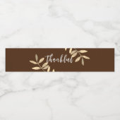 Dankbar modern wasserflaschenetikett (Einzelnes Label)