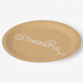 Dankbar ・ Niedliche Herbstdamasken-Teller Pappteller (Schrägansicht)