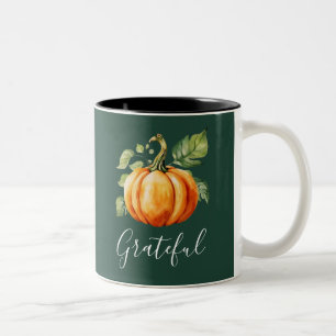 Dankbar Orange Pumpkin Green Zweifarbige Tasse