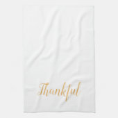 Dankbar Orange White Script Kitchen Geschirrtuch (Vertikal)