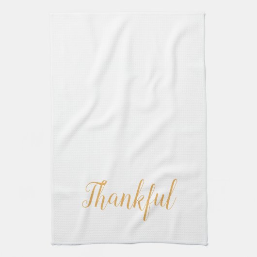 Dankbar Orange White Script Kitchen Geschirrtuch (Vertikal)