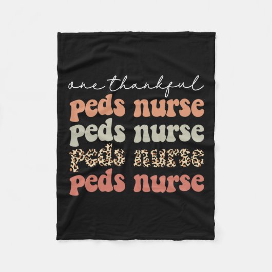 Dankbar Peds Nurse Herbstbaum Herbstlaub Dank Fleecedecke (Vorderseite)