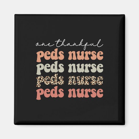 Dankbar Peds Nurse Herbstbaum Herbstlaub Dank Magnet (Vorne)