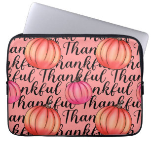 Dankbar Pink Pumpkin - Eleganter Fall & Erntedank Laptopschutzhülle