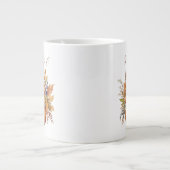Dankbar-Pumpkin mit Blume- Jumbo-Tasse (Vorderseite)