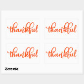 dankbar rechteckiger aufkleber (Blatt)