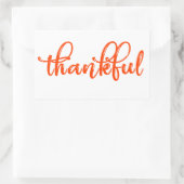 dankbar rechteckiger aufkleber (Tasche)