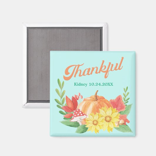 Dankbar Retro Vibes Transplantation Custom Magnet (Vorderseite/Rückseite)