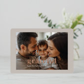 "Dankbar" Rose-Gold-Folie, Foto Folieneinladung (Stehend vorne)