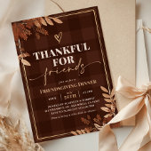 Dankbar Rustic Gold Fall Friendsgiving Dinner Einladung