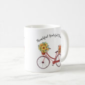 Dankbar rustikales Fahrrad Kaffeetasse (VorderseiteRechts)