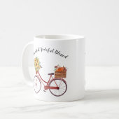 Dankbar rustikales Fahrrad Kaffeetasse (Vorderseite Links)