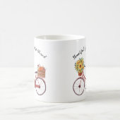 Dankbar rustikales Fahrrad Kaffeetasse (Mittel)