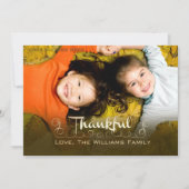 Dankbar sein. Erntedank-eigene Fotokarten Feiertagskarte (Vorderseite)