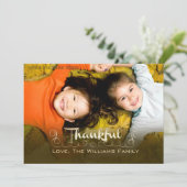 Dankbar sein. Erntedank-eigene Fotokarten Feiertagskarte (Stehend Vorderseite)