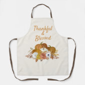 Dankbar Seligen Herbst Orange White Pumpkins Schürze (Vorderseite)