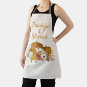 Dankbar Seligen Herbst Orange White Pumpkins Schürze (InSitu)