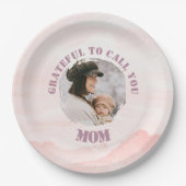 Dankbar, Sie Mama nennen zu dürfen - Papierplatte Pappteller (Vorderseite)