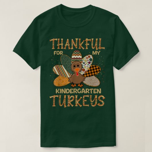 Dankbar Türkei Leopard Print Fall Flannels Costum T-Shirt (Design vorne)
