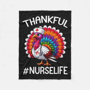 Dankbar Türkei Nurse Life Niedlich Erntedank Scrub Fleecedecke