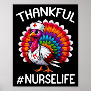 Dankbar Türkei Nurse Life Niedlich Erntedank Scrub Poster