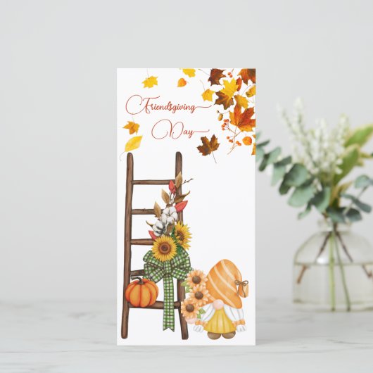 Dankbar und dankbar: Erntedank einladen Dankeskarte (Stehend Vorderseite)