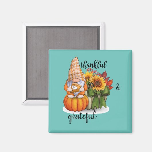 Dankbar und dankbar magnet (Vorderseite/Rückseite)