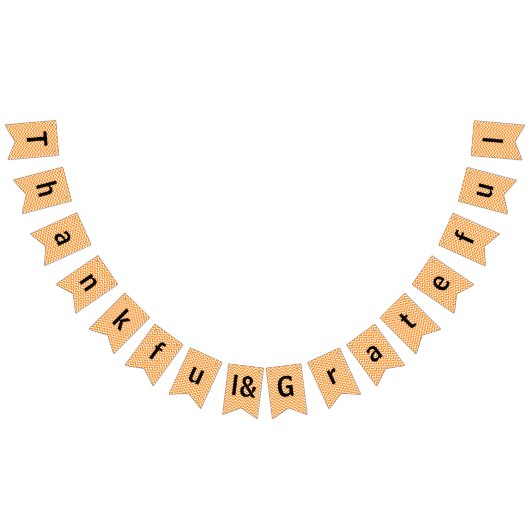 Dankbar und dankbar Orange Zickzack - Jagdfahnen Wimpelkette (Alle)