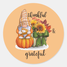 Dankbar und dankbar runder aufkleber