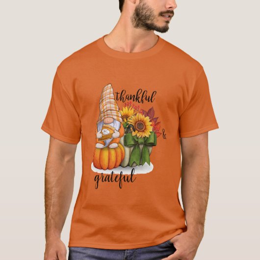 Dankbar und dankbar T-Shirt (Vorderseite)